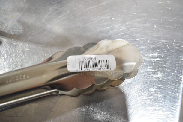 BRAND NEW SCRATCH AND DENT! 5 Vollrath 4781650 Jacob's Pride 16" Stainless Steel Scalloped Tongs with Yellow Coated Kool-Touch® Handle - Image 5 of 5