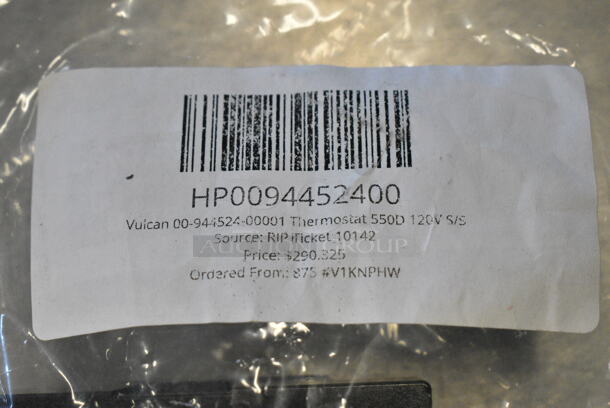 3 BRAND NEW SCRATCH AND DENT! Items Including HPM234429 Moffat M234429 Transformer, HP0094452400 Vulcan 00-944524-00001 Thermostat 550D 120V S/S, HP00944298 Vulcan 00-944298 Thermostat. 3 Times Your Bid!  - Image 7 of 10