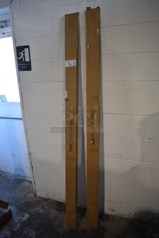 ALL ONE MONEY! Lot of 8 BRAND NEW IN BOX! Regency 460ECP74 Chrome Finish Wire Shelving Poles. 74" - Image 3 of 8