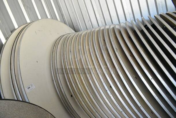 34 Various Round Folding Table. 72x72x30, 60x60x30. 34 Times Your Bid!  - Image 3 of 4