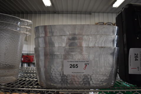 3 Metal Buckets. 14x8x6. 3 Times Your Bid!