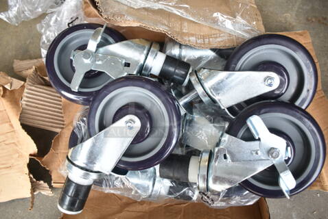 Box of 8 Commercial Casters. 
