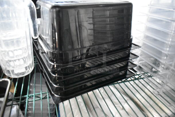 ALL ONE MONEY! Tier Lot of Various Items Including Poly Syrup Pourers, Metal Muffin Baking Pan, Poly Drop In Bins, Glass Container, Poly Pitchers - Image 8 of 12