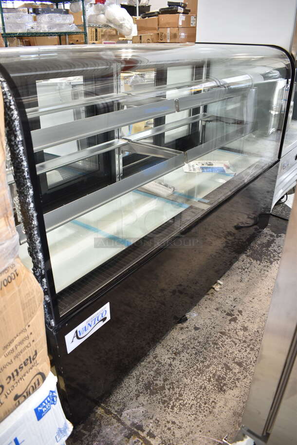 BRAND NEW SCRATCH AND DENT! Avantco 193BC72HCB Metal Commercial Floor Style Deli Display Case Merchandiser. See Pictures for Broken Glass. 110-120 Volts, 1 Phase. Tested and Working!  - Image 2 of 10