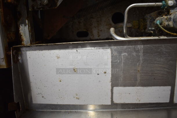 Southbend Stainless Steel Commercial Natural Gas Powered 6 Burner Range w/ Oven, Over Shelf and Back Splash on Commercial Casters.  - Image 8 of 9