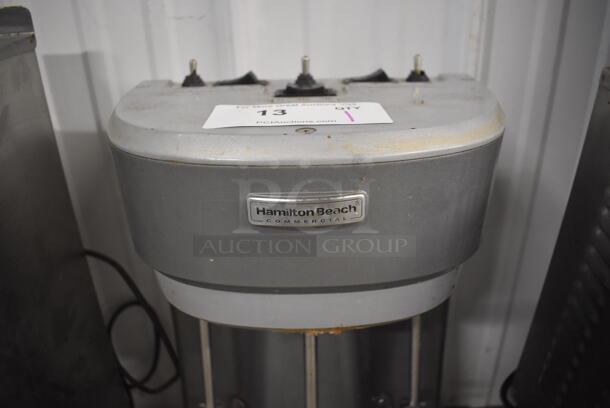 Hamilton Beach HMD400 Metal Commercial Countertop 3 Head Drink Mixer. 120 Volts, 1 Phase. 12x8x21. Tested and Working! - Image 4 of 7