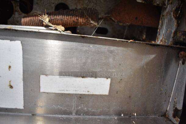 Southbend Stainless Steel Commercial Natural Gas Powered 6 Burner Range w/ Oven, Over Shelf and Back Splash on Commercial Casters.  - Image 9 of 9