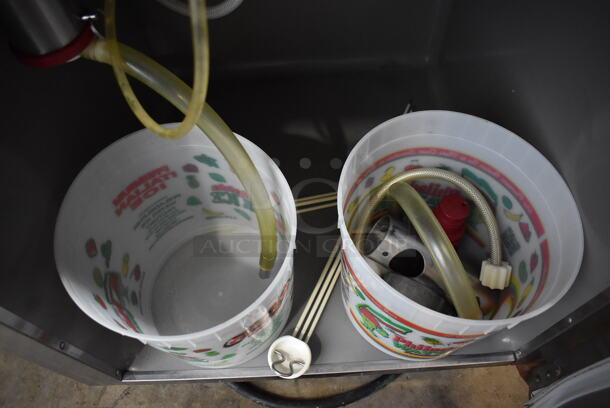 Taylor 8756-27 Stainless Steel Commercial Floor Style Water Cooled 2 Flavor w/ Twist Soft Serve Ice Cream Machine on Commercial Casters. 208/230 Volts, 1 Phase. 26x36x72 - Image 6 of 9