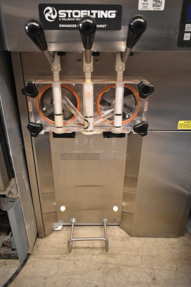 2022 Stoelting SF121-38I2 Stainless Steel Commercial Countertop 2 Flavor w/ Twist Soft Serve Ice Cream Machine. 208-240 Volts, 1 Phase.  - Image 4 of 6