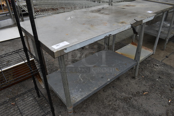 Stainless Steel Commercial Table w/ Under Shelf. 48x30x35