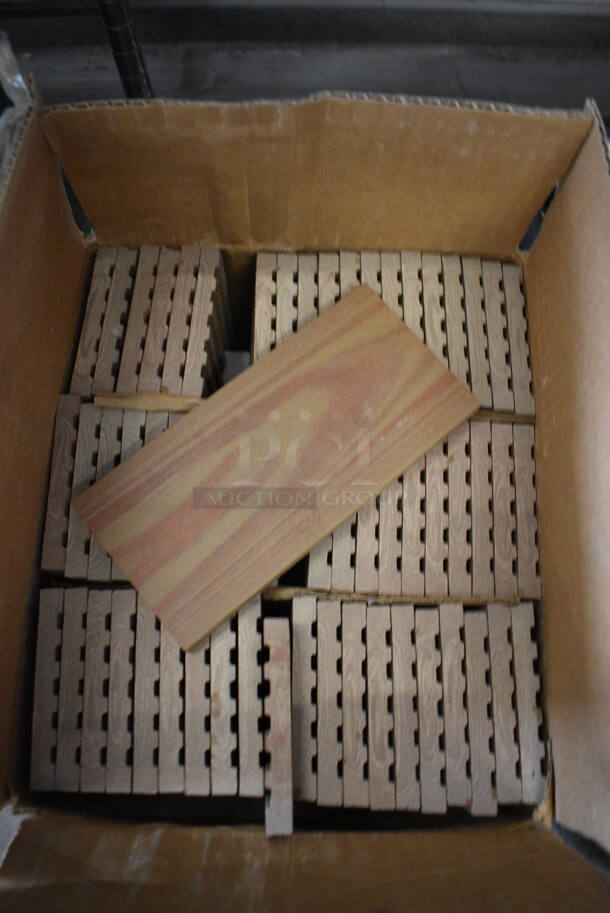 ALL ONE MONEY! Lot of Wood Pattern Tiles! 4x8x1