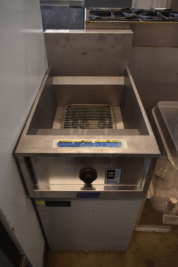 2019 Pitco Frialator E35 Stainless Steel Commercial Floor Style Electric Powered Deep Fat Fryer. 208 Volts, 3 Phase. - Image 1 of 7