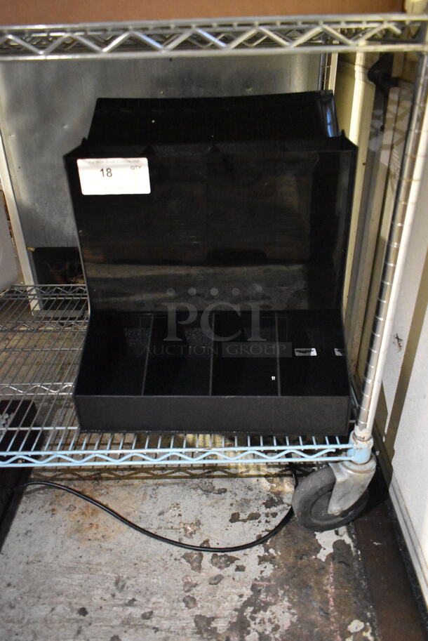 Black Poly Countertop Multi Compartment Bin.