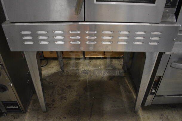 Royal RCOS-1 Stainless Steel Commercial Natural Gas Powered Full Size Convection Oven w/ View Through Door, Solid Door and Metal Racks on Metal Legs. 38x38x63 - Image 7 of 8