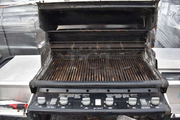 Weber Summit 270000 Metal Outdoor Propane Gas Powered Grill w/ Right Side Single Burner Range on Commercial Casters. Comes w/ Cover. 78x28x46 - Image 5 of 10