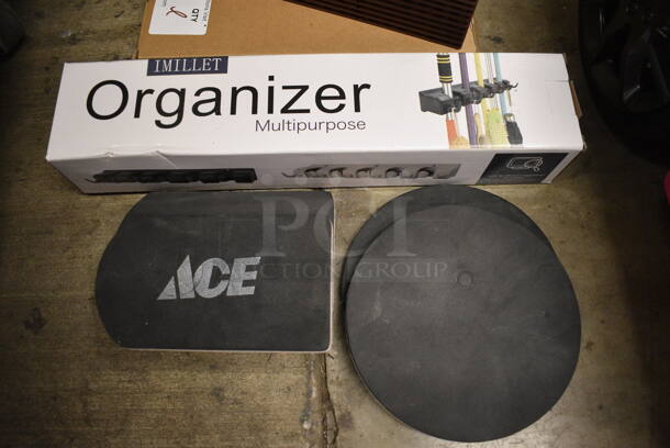 ALL ONE MONEY! Lot of Imillet Multipurpose Organizer, Brown Poly Bird Repellant Spikes and 4 Furniture Moving Pads - Image 3 of 5