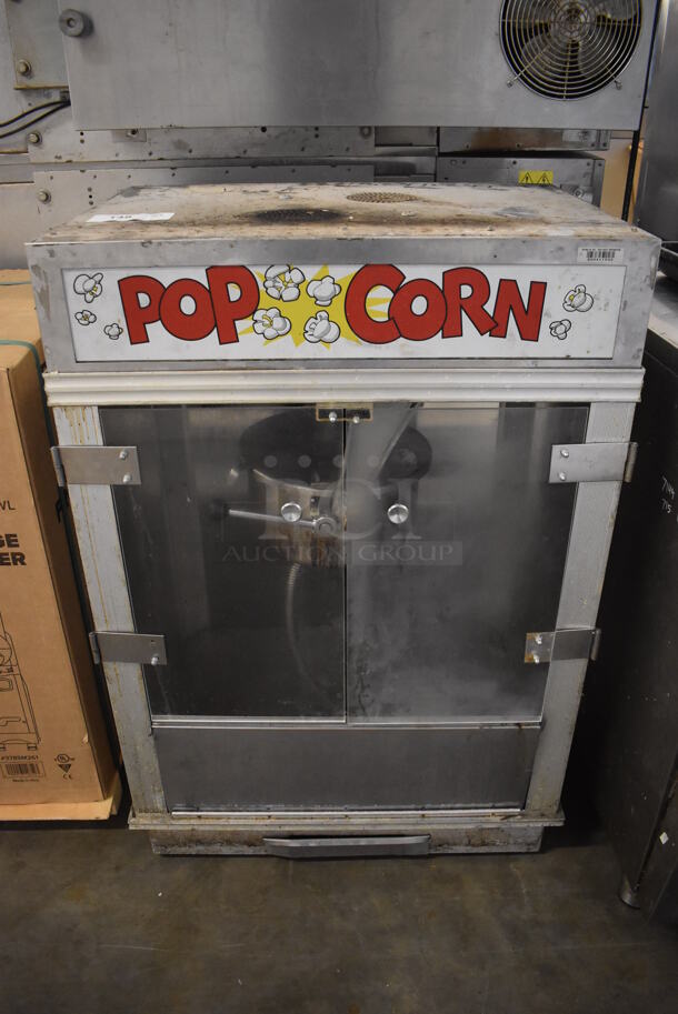 Gold Medal 2001ST Metal Commercial Countertop Popcorn Machine Merchandiser. 120 Volts, 1 Phase. 27x20x40. Cannot Test Due To Plug Style