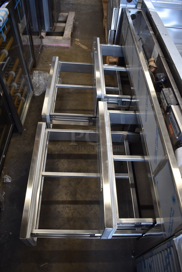 BRAND NEW SCRATCH AND DENT! 2022 Omniteam Low Voltage Lighting Refer Base and Cold Pans 4 Drawer Chef Base w/ Refrigerated Drop In. 208-230 Volt 1 Phase - Image 10 of 10
