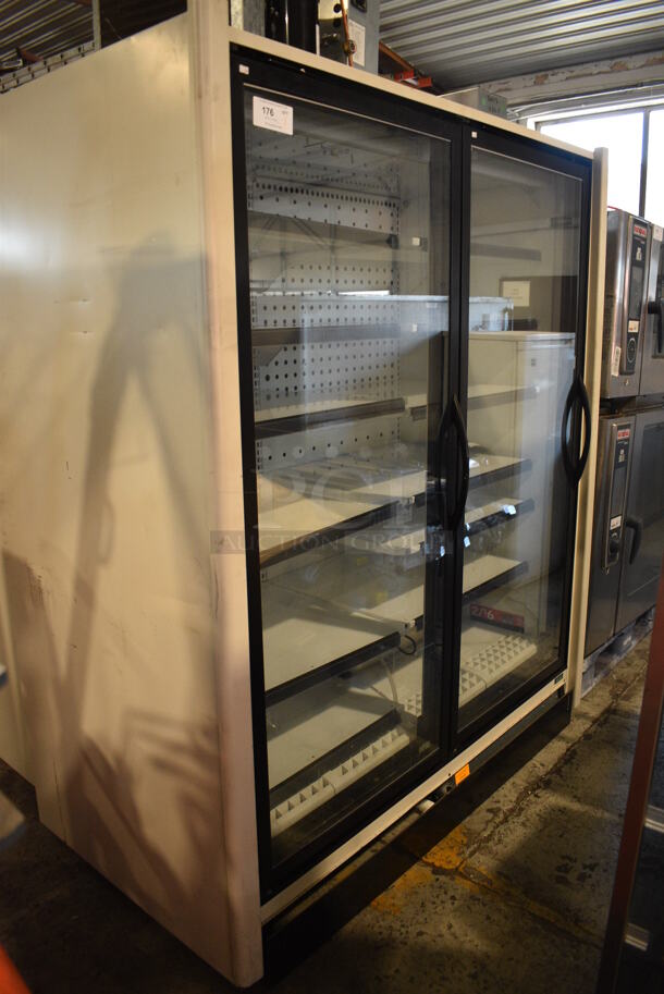 Zero Zone Model 2RHZC30 Metal Commercial 2 Door Reach In Cooler Merchandiser w/ Racks. Comes w/ Remote Compressor. 115/208-230 Volts, 1 Phase. 66x38x80 - Image 2 of 7