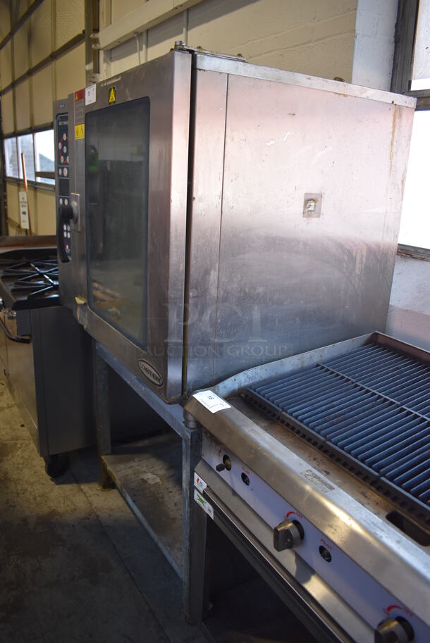 2012 Alto Shaam 10.10 ES Stainless Steel Commercial Natural Gas Powered Convection Oven w/ View Through Door on Metal Equipment Stand. 208-240 Volts, 3 Phase. 42x32x67 - Image 4 of 8