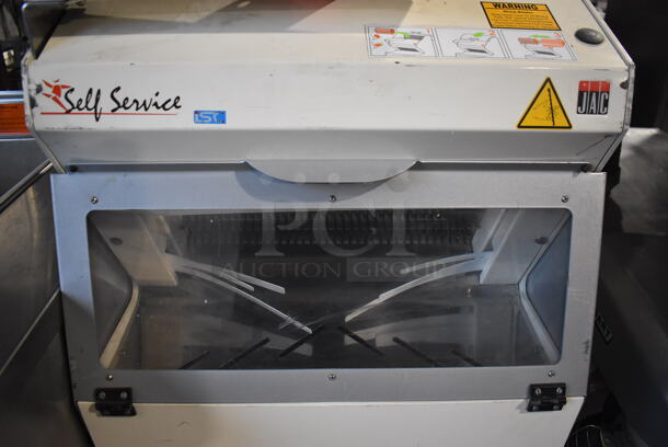 JAC Metal Commercial Floor Style Bread Loaf Slicer on Commercial Casters. 115 Volts, 1 Phase. 24.5x26x51. Tested and Working! - Image 4 of 6