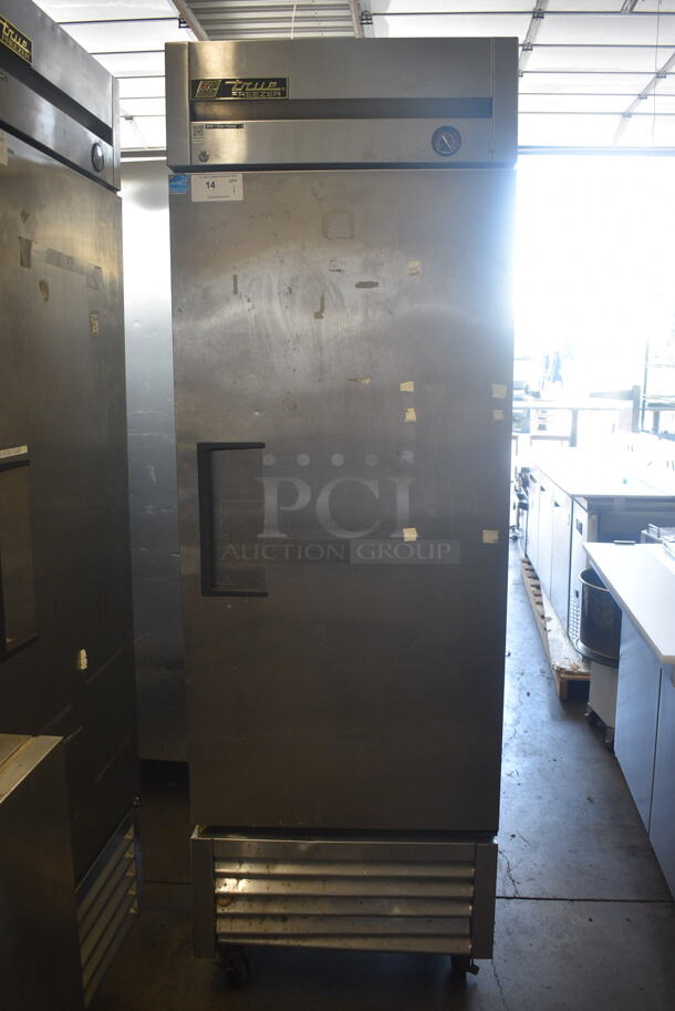 2013 True T-23F 1 Door Stainless Steel Reach in Freezer on Commercial Casters. 115 Volt, 1 Phase. Tested and Working!