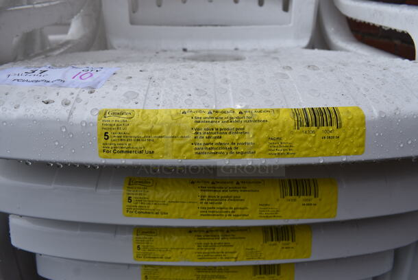 10 BRAND NEW SCRATCH AND DENT! Grosfillex 49092004 / US092004 Pacific White Fanback Stacking Resin Armchair. 23x21x35.5. 10 Times Your Bid! - Image 6 of 6