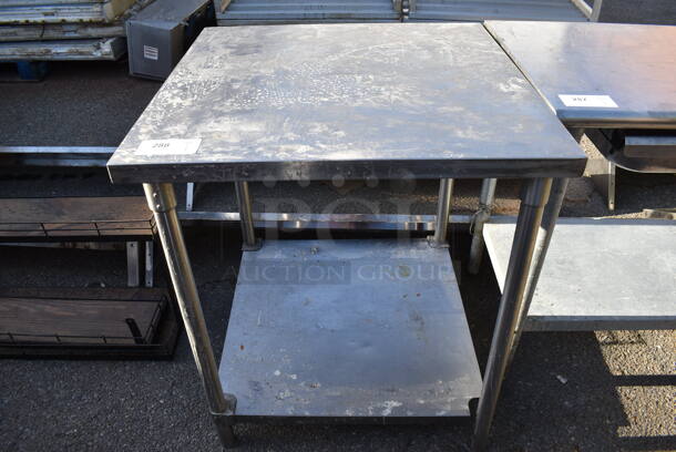 Eagle Stainless Steel Table w/ Metal Under Shelf. 30x30x34.5