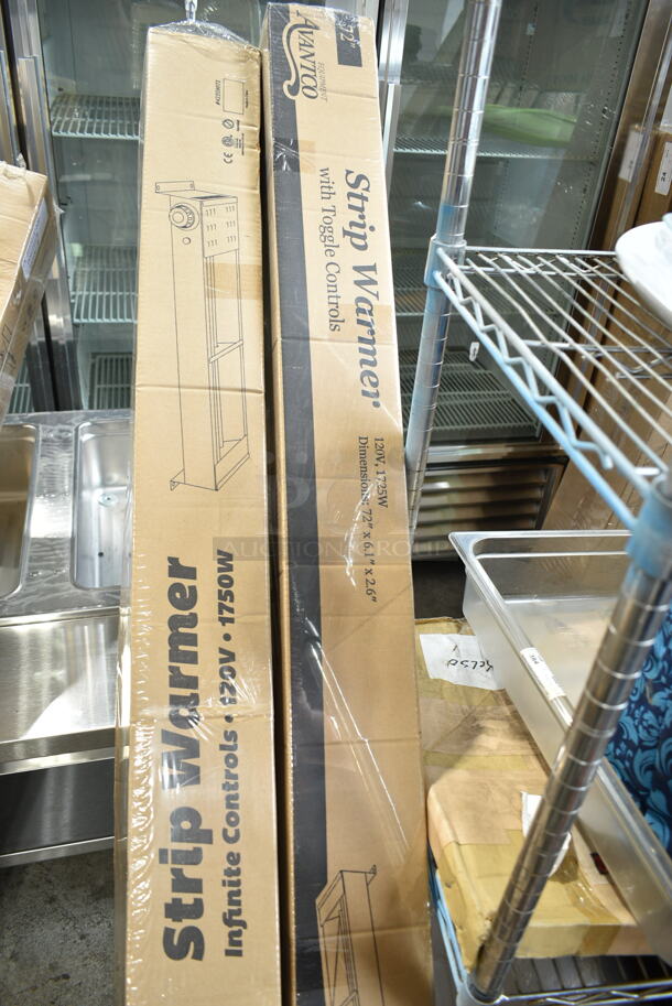 2 BRAND NEW IN BOX! Avantco 177SW72TCP Stainless Steel Commercial 72" High Wattage Strip Warmer with Toggle Controls. 120 Volts, 1 Phase. 2 Times Your Bid! - Image 2 of 4