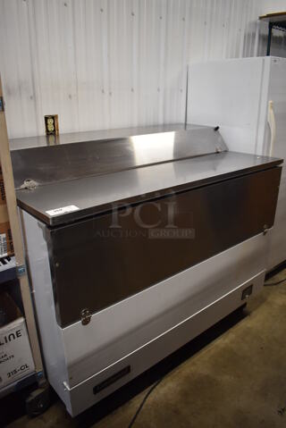 Continental MC5-S Stainless Steel Commercial Milk Cooler on Commercial Casters. 115 Volts, 1 Phase. 58x34x49. Tested and Working!