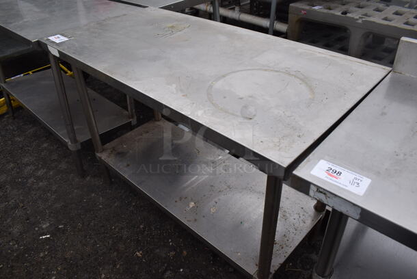 Stainless Steel Table w/ Under Shelf. 48x24x34 - Image 4 of 4