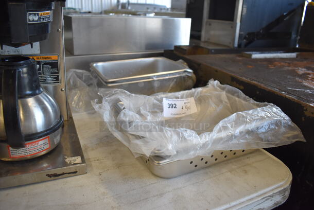 4 Stainless Steel 1/2 Size Perforated Drop In Bins. 1/2x2.5, 1/2x4. 4 Times Your Bid! - Image 2 of 4
