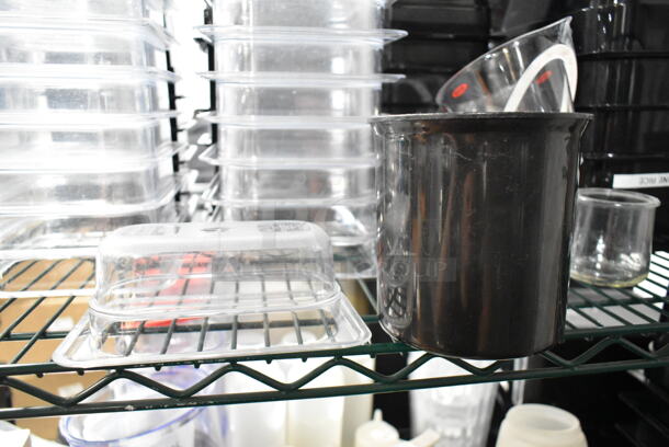 ALL ONE MONEY! Tier Lot of Various Items Including Poly Drop In Bins, Sauce Pans, Colander, Metal Bowls.  - Image 2 of 12