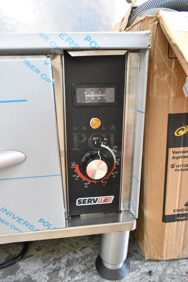 BRAND NEW SCRATCH AND DENT! 2024 ServIt 423WDNFS1 Single Narrow Freestanding Drawer Warmer. 115 Volts, 1 Phase. Tested and Working! - Image 3 of 5