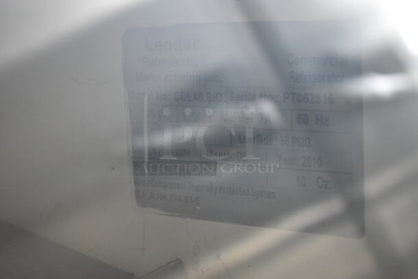 Leader CDL48S/C Stainless Steel Commercial Floor Style Refrigerated Deli Display Case Merchandiser. 115 Volts, 1 Phase. Tested and Powers On But Does Not Get Cold - Image 4 of 5