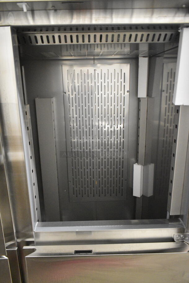 BRAND NEW SCRATCH AND DENT! 2023 Avantco 178Z2F4K Stainless Steel 54" Solid Half Door Stainless Steel Reach-In Freezer. 115 Volts, 1 Phase.  Tested and Powers On But Does Not Get Cold - Image 4 of 10