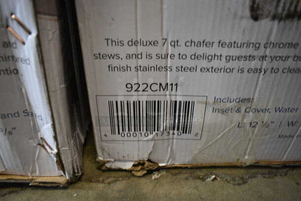2 BRAND NEW SCRATCH AND DENT! Choice 922CM11 Deluxe 7 Qt. Chrome Accent Marmite Soup Chafer. 2 Times Your Bid!  - Image 5 of 6