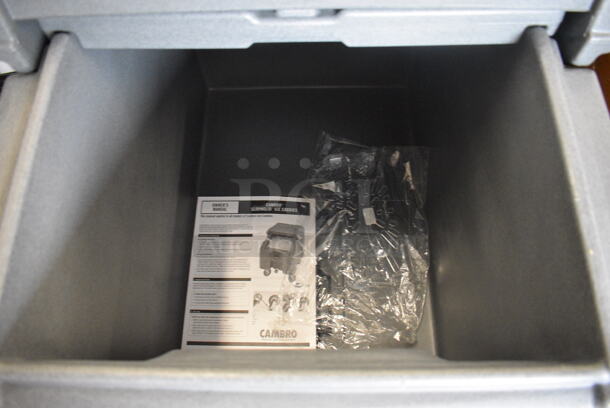 BRAND NEW IN BOX! Cambro Gray Poly Insulated Portable Ice Bin on Commercial Casters. 23x31x29 - Image 4 of 8