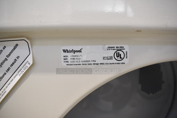 Maytag LER4634JT1 Metal Front Load Dryer. 120/240 Volts, 1 Phase. 29x27x43 - Image 7 of 7
