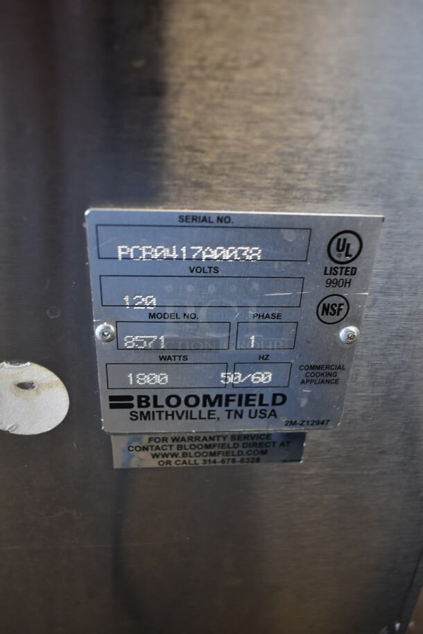 Bloomfield 8571 Stainless Steel Commercial Countertop 3 Burner Coffee Machine w/ Poly Brew Basket. 120 Volts, 1 Phase. - Image 9 of 9
