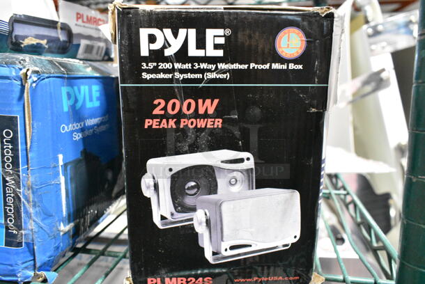 5 IN ORIGINAL BOX! Items Including Pyle Water Resistant Stereo Housing, Pyle PLMR24S Mini Box Speaker System, Pyle PDWR30B Outdoor Waterproof Speaker System, Masingo Karaoke Machine. 5 Times Your Bid!  - Image 3 of 8
