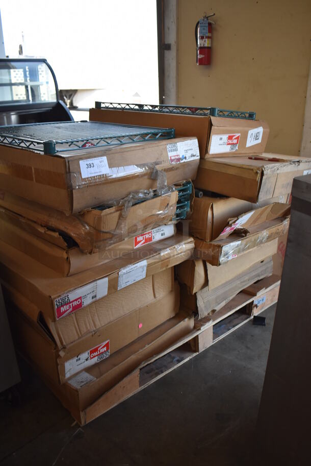 PALLET LOT OF 14 Various Boxes of Shelves Including Metro 18x30, Metro 24x48, Metro 24x30. 14 Times Your Bid! - Image 4 of 11