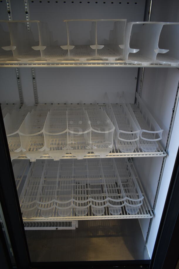 QBD CD45S Metal Commercial 2 Door Reach In Cooler Merchandiser w/ Poly Coated Racks and Drink Sliders. 115 Volts, 1 Phase. Tested and Working! - Image 8 of 8