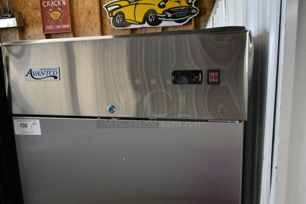 BRAND NEW SCRATCH AND DENT! 2024 Avantco 178A19FHC Stainless Steel Commercial Single Door Reach In Freezer w/ Poly Coated Racks. 115 Volts, 1 Phase. Tested and Working! - Image 3 of 6