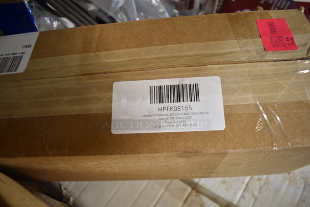 PALLET LOT of 32 BRAND NEW Items/Boxes Including Winco MPB-36 Mop Bucket, HPFK08165 Cleveland Element Kit, HP0811066K Cres Cor 0811 066 K Element Kit, HP2SK2372900 Cleveland SK2372900 Element, Outer, 208V, 6Kw, Sel/Sem-40T, HPSK2372903 Cleveland SSK24571-2 Elmt; Side 6kw@380v Sel/M40tr, HP109142 Cleveland 109142 Timer;Programmable;1sce, 61460014901 Pitco 60014901 T-Stat, Elec Kx 200-374F, HPFK22193 Cleveland FK22193 Kt-Vlv,Sld 3/4x 3/4,120v,60 Hz, 119P890563 Pitco P8905-63 Gas Valve, HP37493480 Imperial 37493-480 Heating Element 480V, Winco EWP-2 Full Size Water Pan w/ Adjustable Temperature Control, C-DPF1, 760BB12 Carnival King 12 oz. Clear Plastic Banana Split Boat - 500/Case, K2034 Paper Tape Rolls, T&S B-0230-LN Wall Mounted Pantry Faucet Base with 8" Adjustable Centers and Eterna Cartridges, 712JTDISPSS Lavex Stainless Steel Jumbo Single-Roll Toilet Tissue Dispenser, HP37491 Imperial 37491 Element, F-KS-S510 10 PC SS Kitchen Utensils, Winco MPB-36 Mop Bucket, 40AJS012HW JackStack Wall-Mounted Plate Rack Holds 12 Plates JS012HW, Waring 35x26 Roaster Pan, Winco C-CPF1 Flip Cover, Poly Condiment Bottles. 32 Times Your Bid! - Image 4 of 12