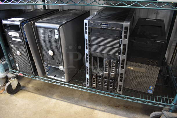 4 Various Dell Computer Towers. Includes 7x16x14. 4 Times Your Bid!
