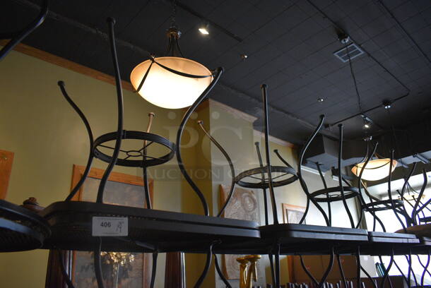 14 Metal Outdoor Patio Tables. BUYER MUST REMOVE. Includes 30x30x29. 14 Times Your Bid! (Susquehanna Ale House) - Image 3 of 3