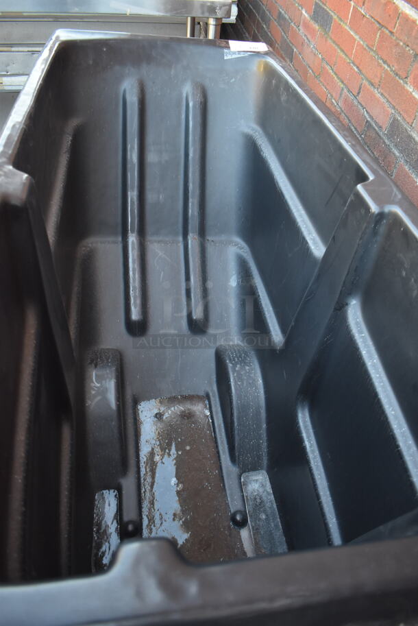 BRAND NEW! Rubbermaid Black Poly Bin on Casters. 56x28x37 - Image 7 of 8