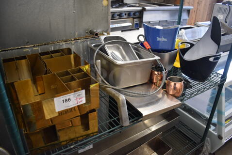 ALL ONE MONEY! Tier Lot of Various Items Including Ice Buckets, Scraper and Napkin/Condiment Holders