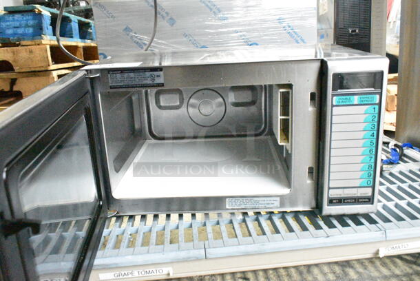 2023 Sharp R-21LVF Stainless Steel Commercial Countertop Microwave Oven. 120 Volts, 1 Phase.  - Image 2 of 5